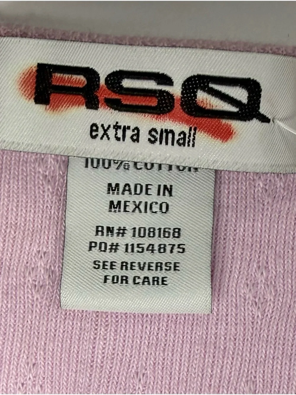 RSQ Pale Pink Long-Sleeve Ribbed Sweetheart Top with Bows - Picture 4 of 5